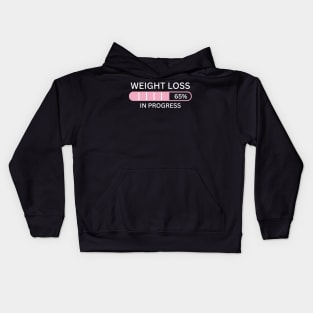 Weight Loss fitness workout in progress Kids Hoodie